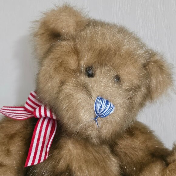 Patriotic Cherrydale Farms Brown 10" Plush Setting Bear Vintage 2003 - Picture 2 of 8